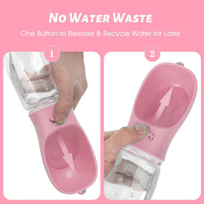 Dog Water Bottle, Leak Proof Portable Puppy Water Dispenser with Drinking Feeder for Pets Outdoor Walking, Hiking, Travel