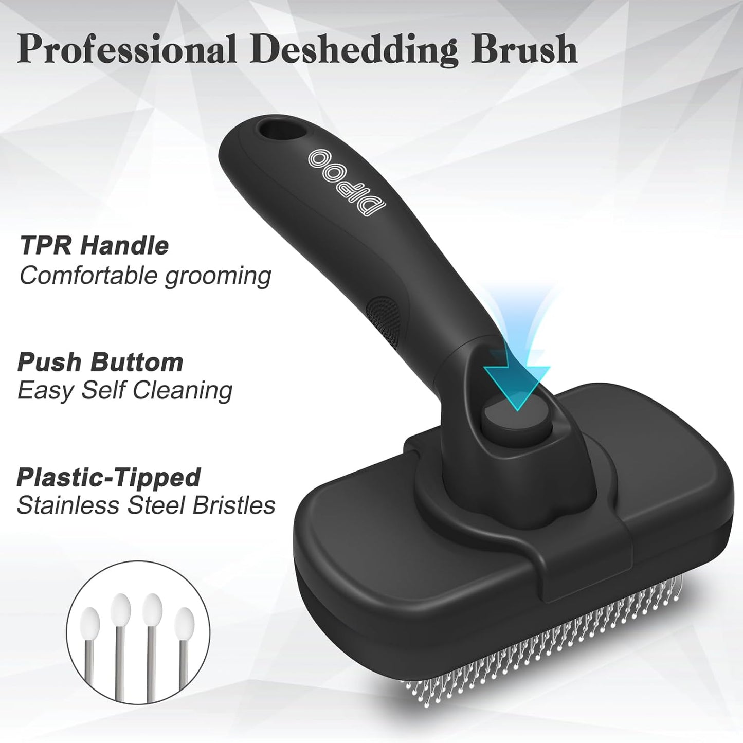Self Cleaning Shedding Brush - Skin Friendly Grooming Tool for Dogs, Cats, and Puppies, Deshedding and Hair Removal for Long and Short Haired Pets,
