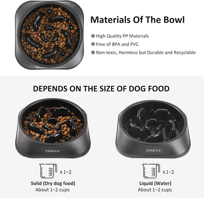 Slow Feeder Dog Bowls, Pet Supplies That Slow Down Eating, Pet Food Bowls, Maze Dog Puzzle Feeder for Medium Breed
