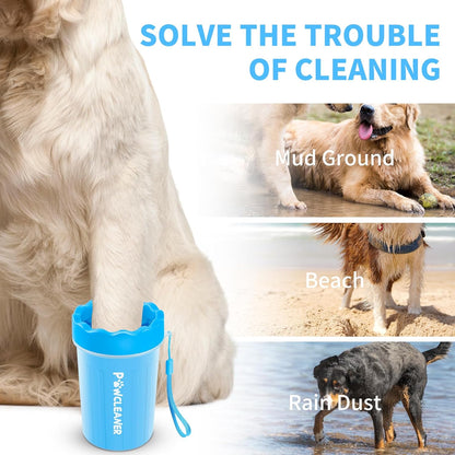 Professional 7 in 1 Dog Paw Cleaner for Dogs & Cats multi-functional paw cleaning cup for dogs and cats that gently removes dirt, mud, and debris