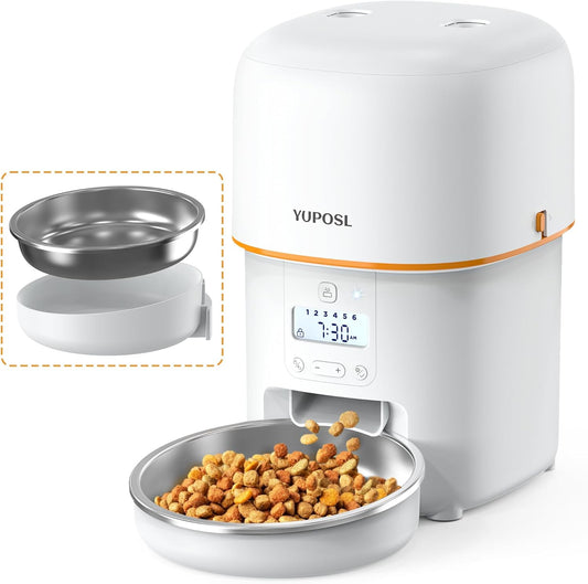 Automatic Cat Feeders - 2L Dog/Cat Food Dispenser Easy to Use, Timed Automatic Pet Feeder with Over 180-day Battery Life