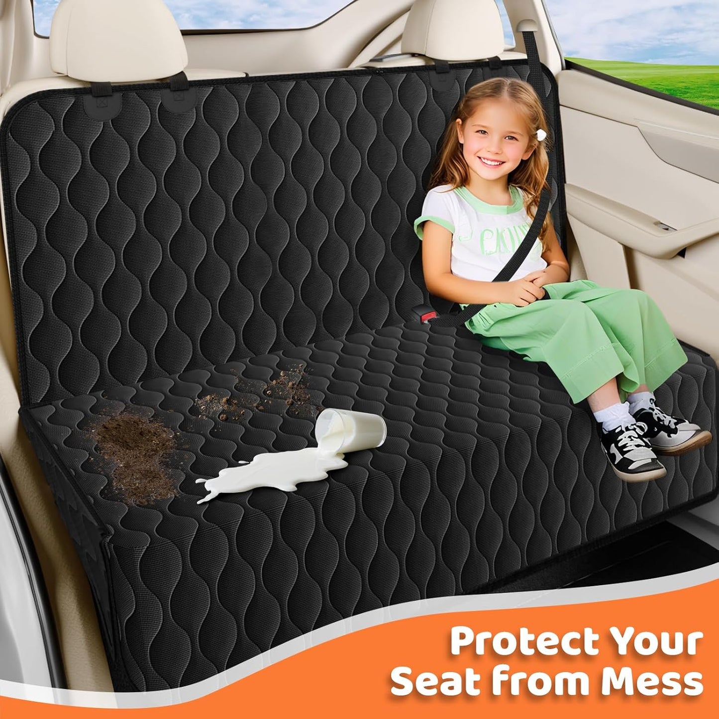 Dog Car Seat Covert - Waterproof Car Seat Protector for Child Carseat & Pets, Nonslip Car Seat Covers for Cars, SUVs & Small Trucks